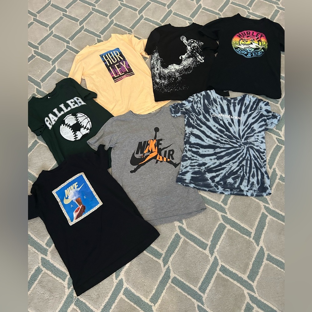 Nike, Hurley, DSG, Pixie Lane Graphic T-Shirts Bundle, Boys Size M (9-12)